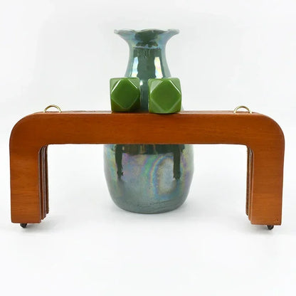 🌰 Fermoir en Bois avec Perles – 20 cm