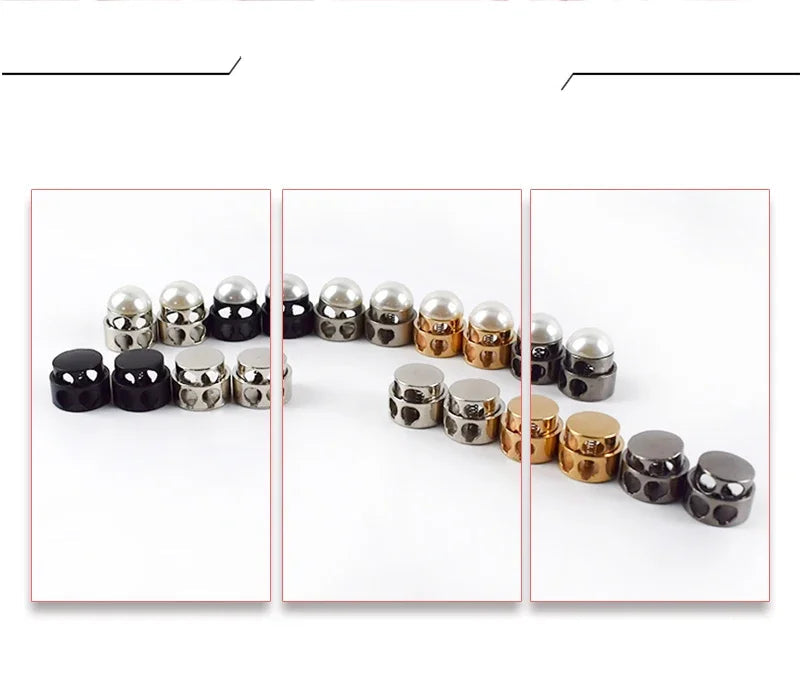 🔩 10pcs Bloque-Cordon Métal à Ressort