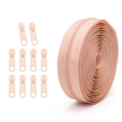 🧵 Set Fermeture Éclair – 4,5 mètres + 10 Curseurs assortis