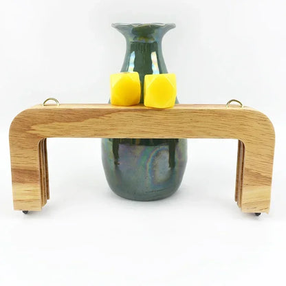 🌰 Fermoir en Bois avec Perles – 20 cm