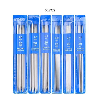 🧶 Set d’Aiguilles à Tricoter en Acier Inoxydable