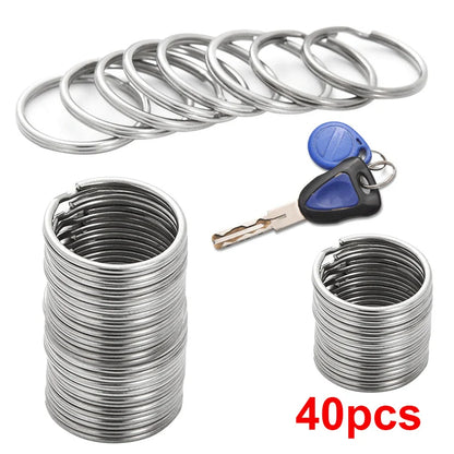 🔑 20 à 100pcs Anneaux Porte-Clés Métal