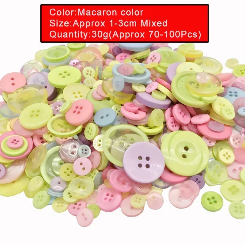 🎨 Lot de 70 à 100 Boutons Ronds Colorés