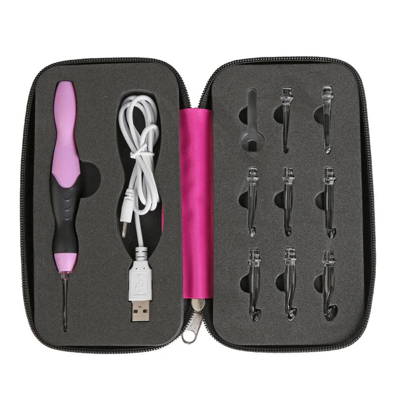 🧶 Kit Crochet Lumineux 9 en 1 Rechargeable USB