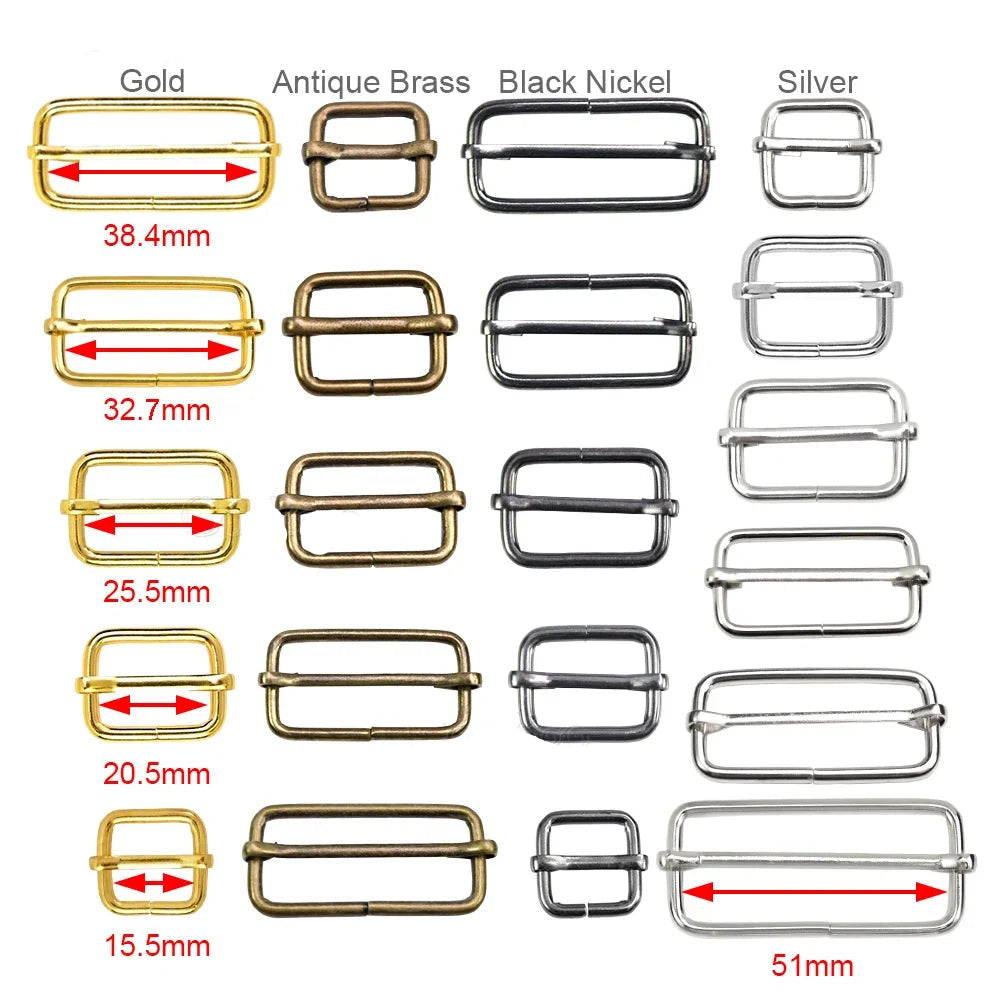 🎯 Lot de 10 Boucles Coulissantes Métal