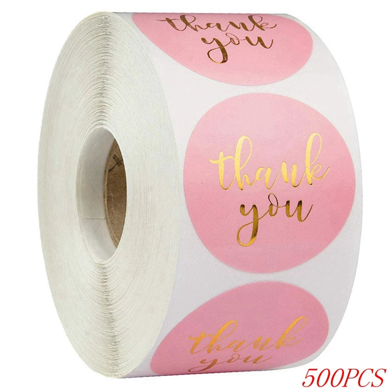 💙 Stickers “Thank You” – 50 à 500 pcs