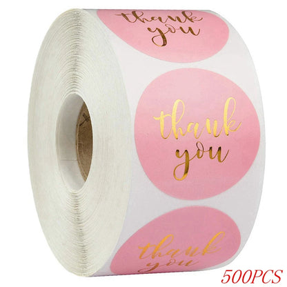 💙 Stickers “Thank You” – 50 à 500 pcs