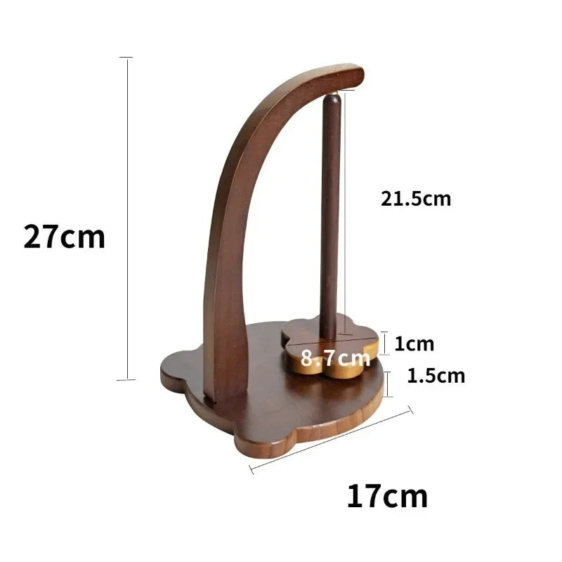 🧶 Support de pelote rotatif magnétique en bois