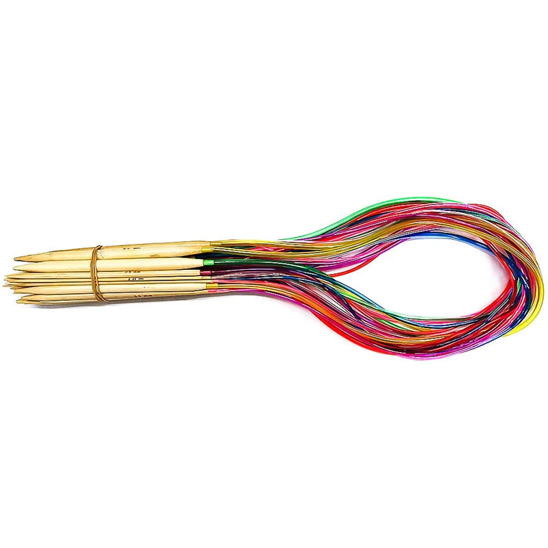 🎍 Set de 18 Aiguilles Circulaires en Bambou – 40 à 120 cm 💛