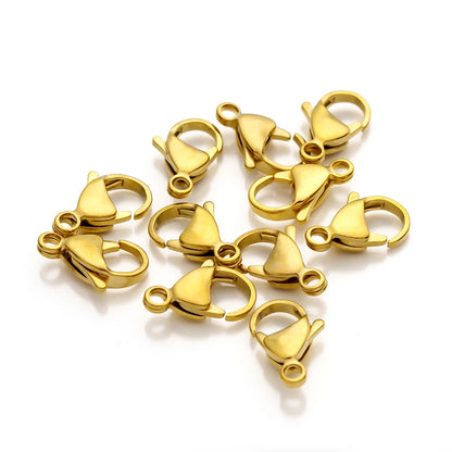 Lot de 20-40 Fermoirs Mousquetons en Acier Inoxydable