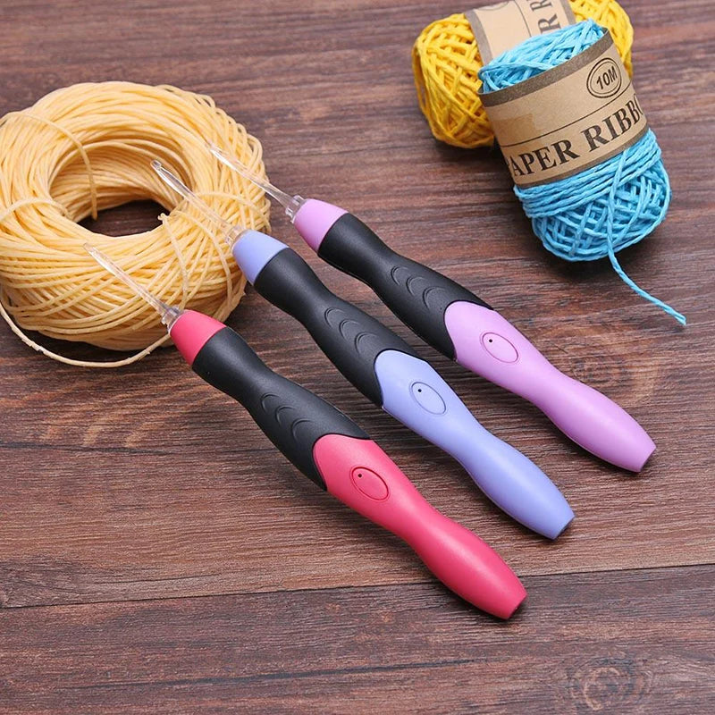 🧶 Kit Crochet Lumineux 9 en 1 Rechargeable USB
