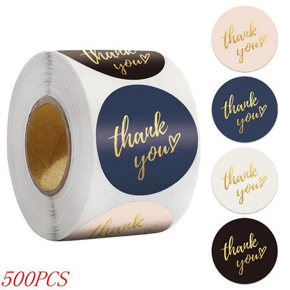 💙 Stickers “Thank You” – 50 à 500 pcs