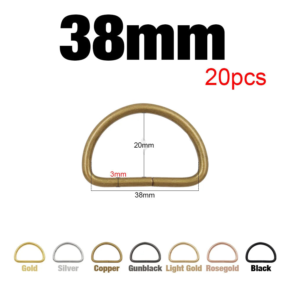 🔗 Lot de 20 Boucles Métalliques en D