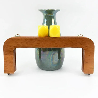 🌰 Fermoir en Bois avec Perles – 20 cm