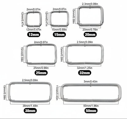 🔲 Boucles Métal Rectangulaires