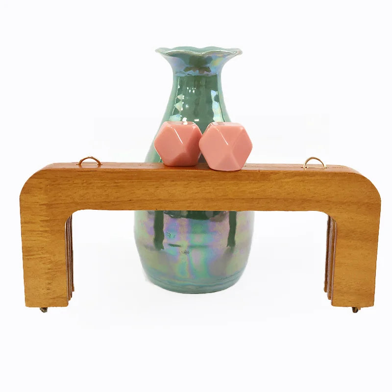 🌰 Fermoir en Bois avec Perles – 20 cm