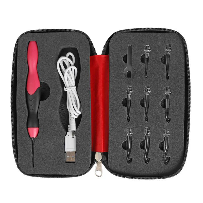 🧶 Kit Crochet Lumineux 9 en 1 Rechargeable USB
