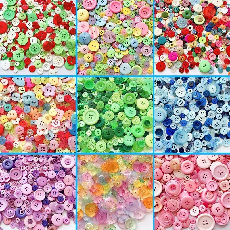 🎨 Lot de 70 à 100 Boutons Ronds Colorés