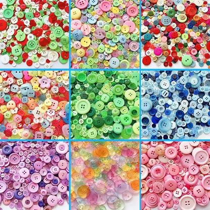 🎨 Lot de 70 à 100 Boutons Ronds Colorés
