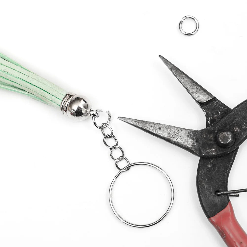 🔑 20 à 100pcs Anneaux Porte-Clés Métal