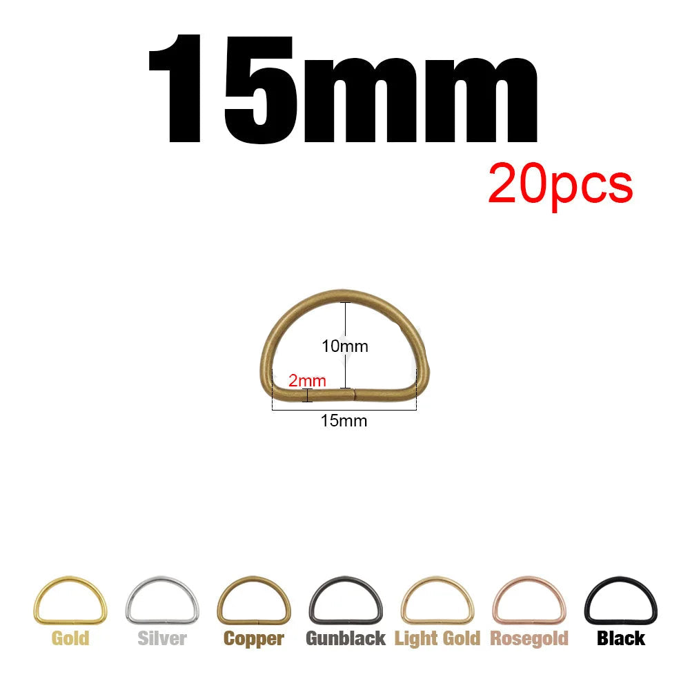 🔗 Lot de 20 Boucles Métalliques en D