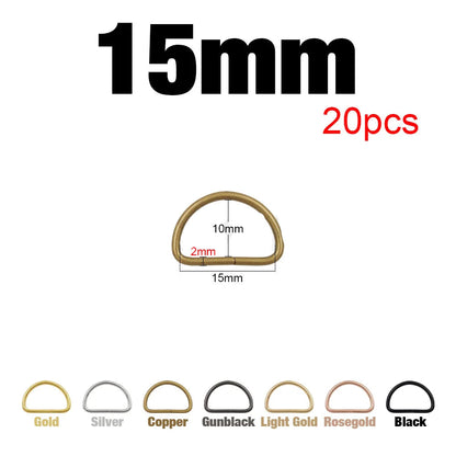 🔗 Lot de 20 Boucles Métalliques en D