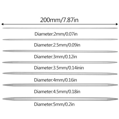 🧶 Set d’Aiguilles à Tricoter en Acier Inoxydable