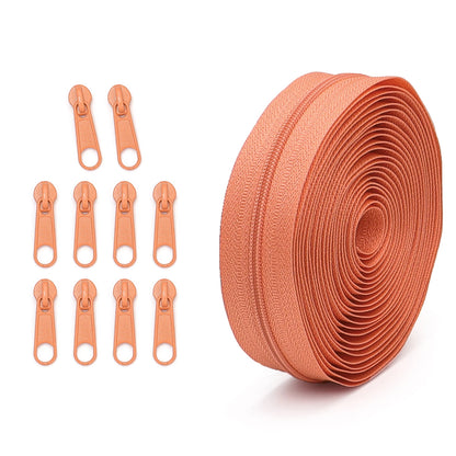 🧵 Set Fermeture Éclair – 4,5 mètres + 10 Curseurs assortis