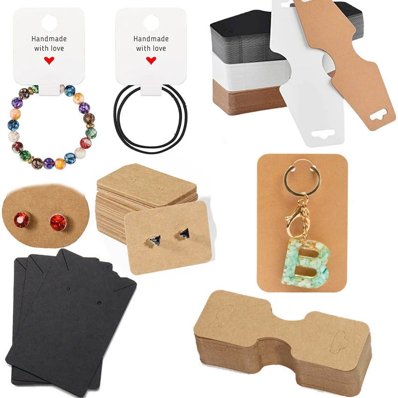 📦 50pcs Cartes Présentoirs Bijoux