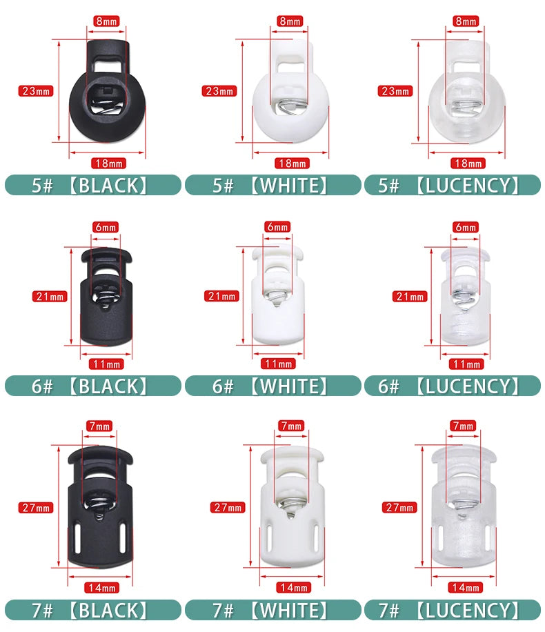 🔒 Stoppeurs de Cordon en Plastique