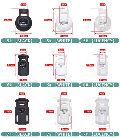 🔒 Stoppeurs de Cordon en Plastique