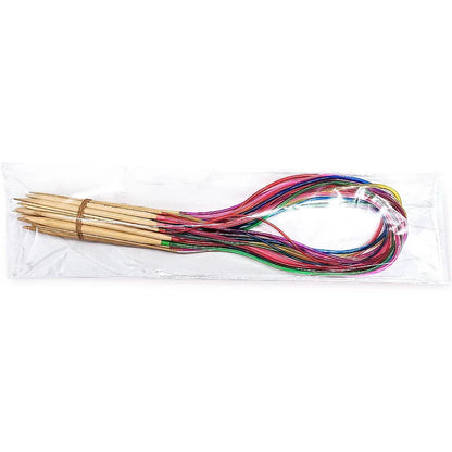 🎍 Set de 18 Aiguilles Circulaires en Bambou – 40 à 120 cm 💛