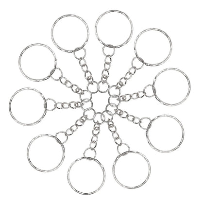 🔑 20 à 100pcs Anneaux Porte-Clés Métal