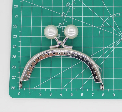 🧡 Fermoir Métal Argenté 8CM