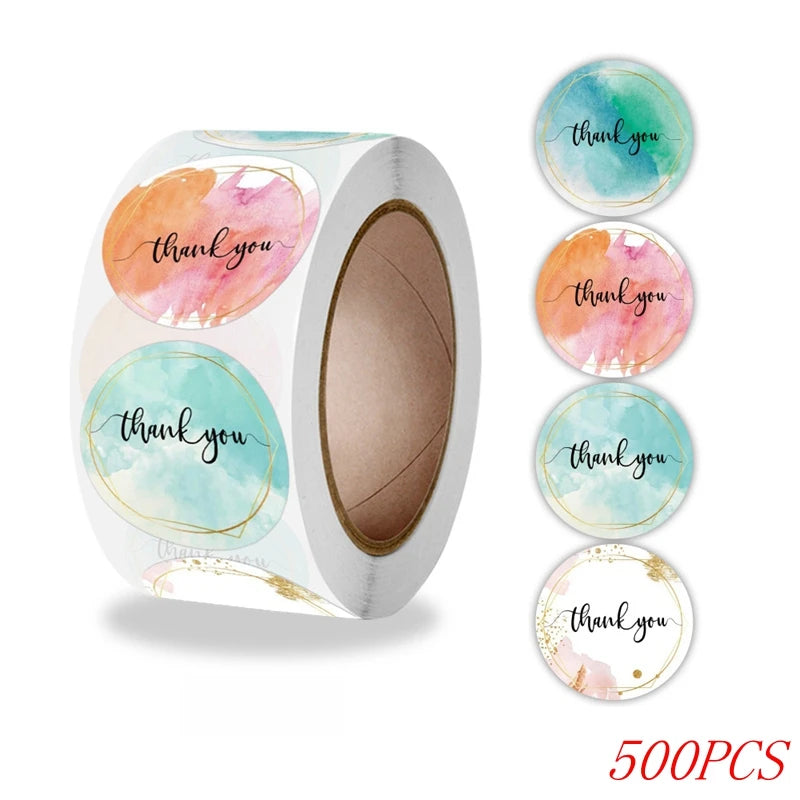 💙 Stickers “Thank You” – 50 à 500 pcs