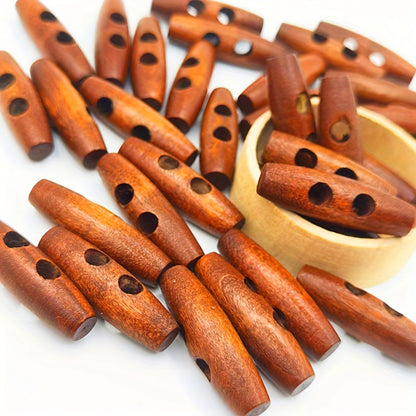 🌿 Lot de 50 Boutons en Bois Naturel