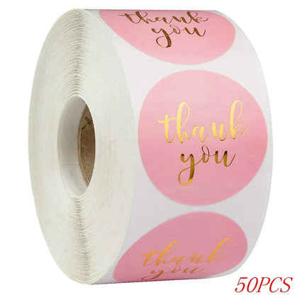 💙 Stickers “Thank You” – 50 à 500 pcs