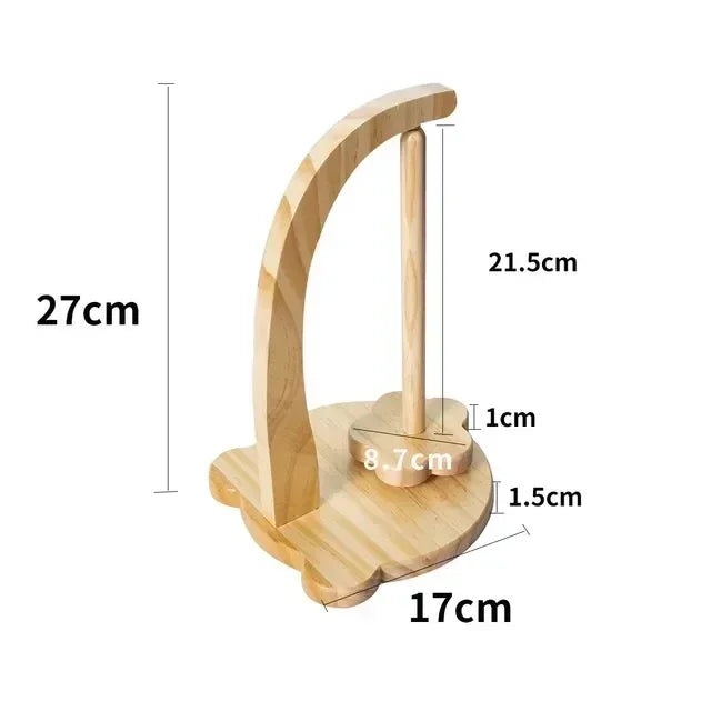 🧶 Support de pelote rotatif magnétique en bois