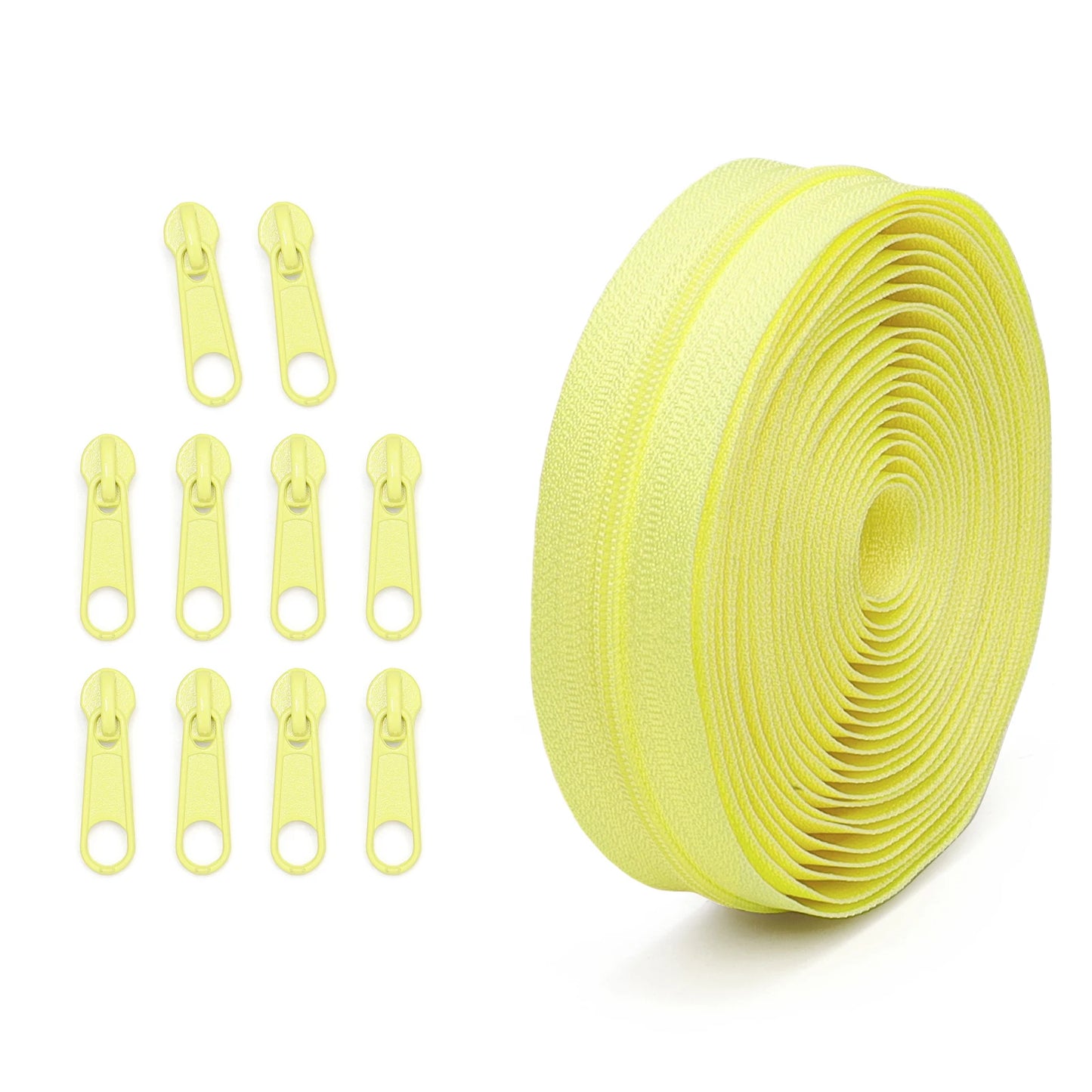 🧵 Set Fermeture Éclair – 4,5 mètres + 10 Curseurs assortis