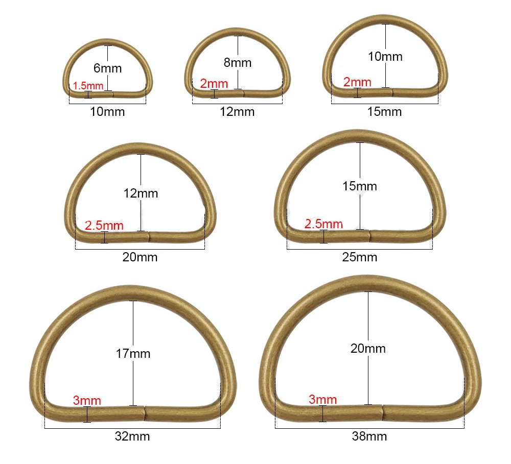 🔗 Lot de 20 Boucles Métalliques en D