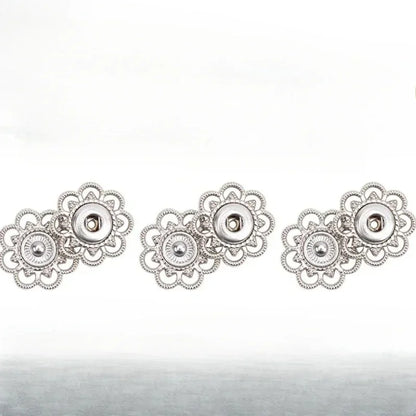 🌺 Boutons Pression Fleur Vintage