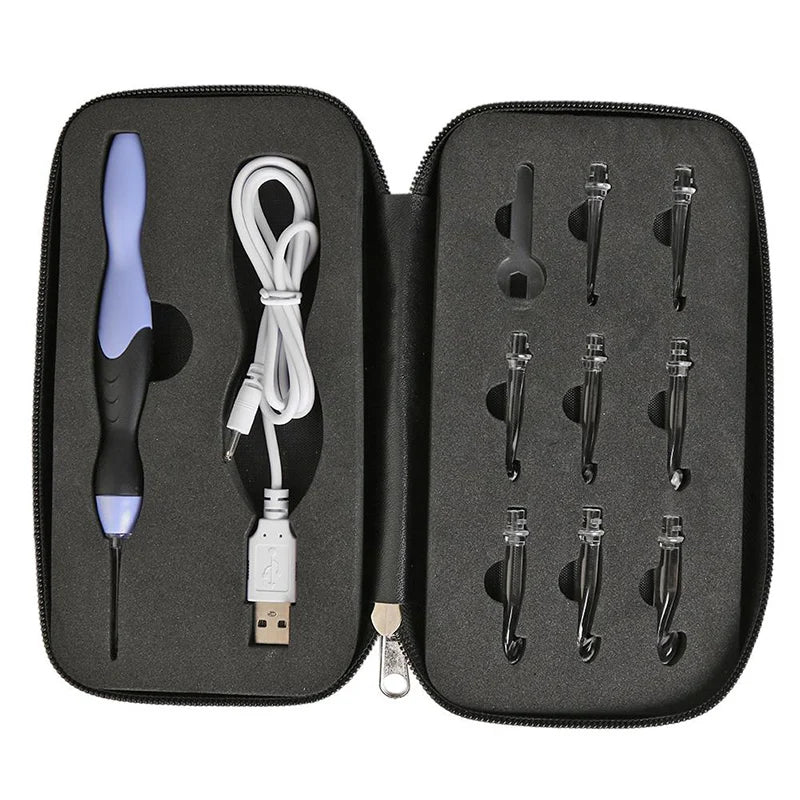 🧶 Kit Crochet Lumineux 9 en 1 Rechargeable USB
