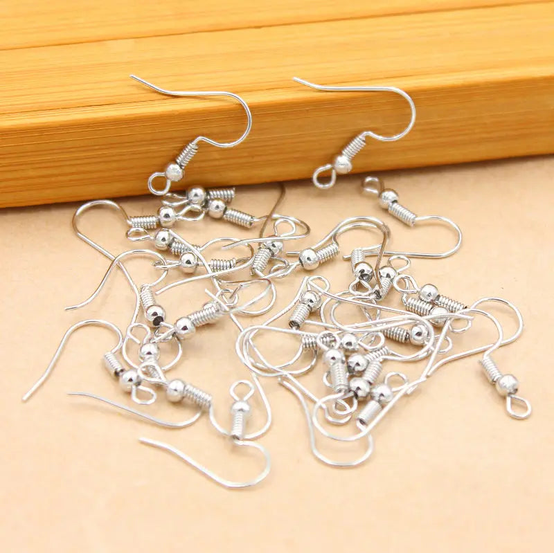 ✨ 100/200 pcs Crochets d’Oreilles Inox Hypoallergéniques