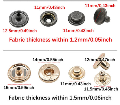 🧷 Kit Boutons Pression Métal + Pince