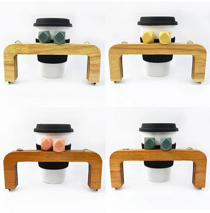 🌰 Fermoir en Bois avec Perles – 20 cm