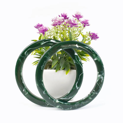 👜 2 Pcs (1 Paire) Poignées Rondes en résine Ambre – 10 cm ✨