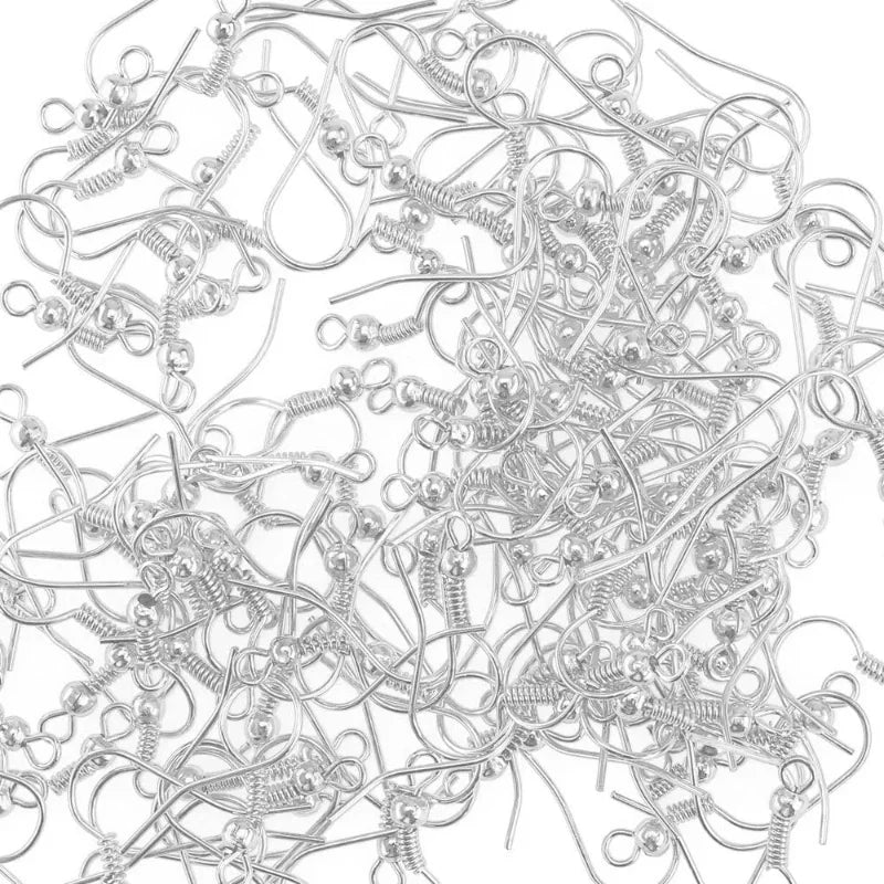 ✨ 100/200 pcs Crochets d’Oreilles Inox Hypoallergéniques
