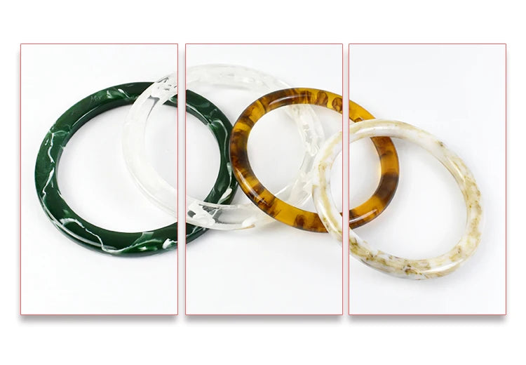 👜 Poignées Rondes en résine Ambre – 10 cm ✨