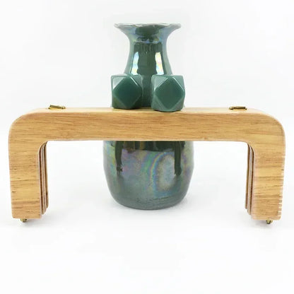 🌰 Fermoir en Bois avec Perles – 20 cm