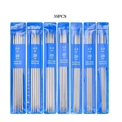 🧶 Set d’Aiguilles à Tricoter en Acier Inoxydable